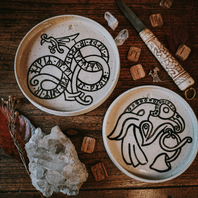 Nordic Tattoo Dragon Plates - Onlineshop