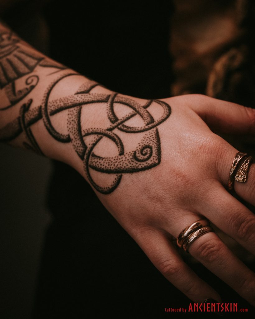 Urnes Style handpoked Tattoo